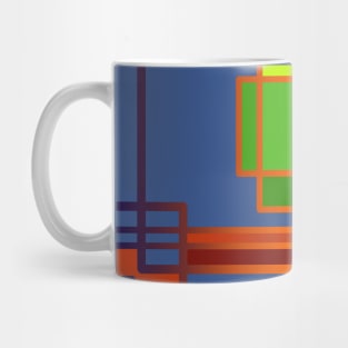 Colorful Abstract Geometric Shape Pattern ("Walled Garden") Mug